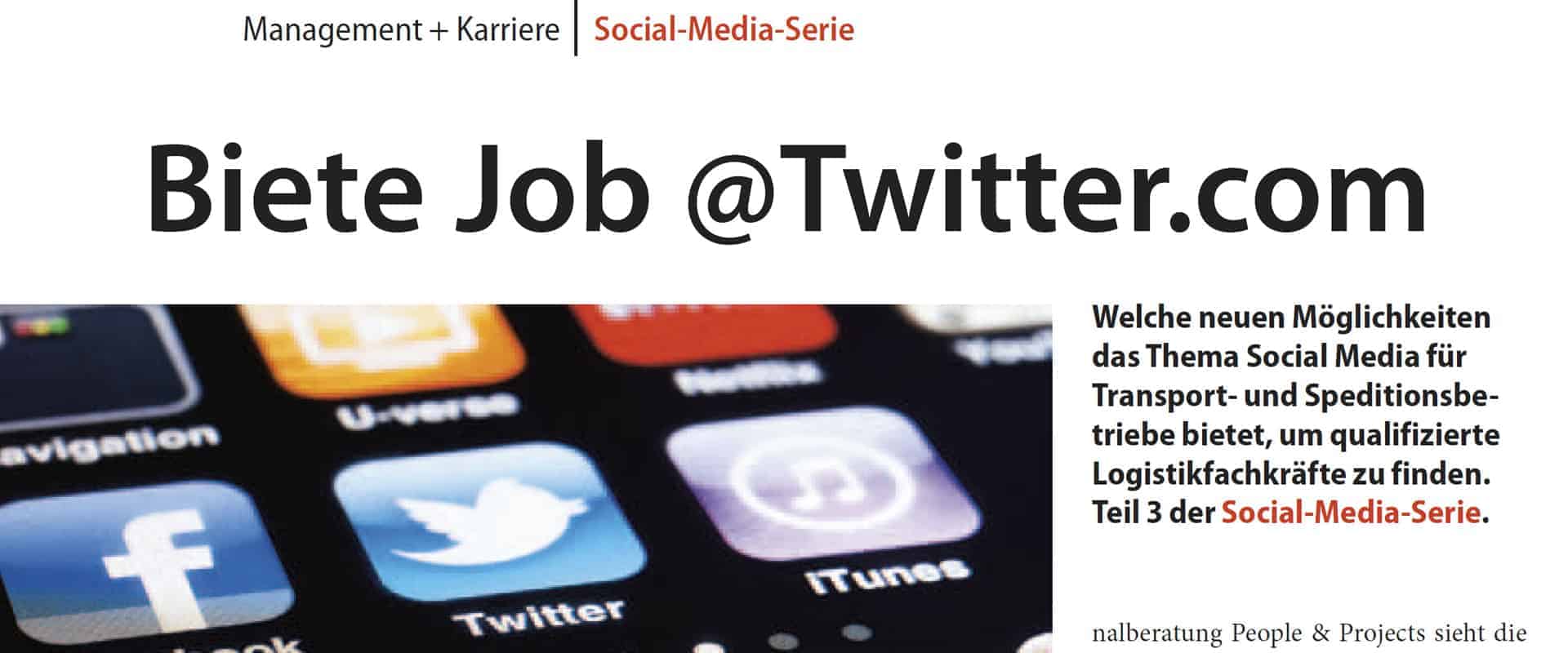 Bild: Biete Job @ Twitter | People & Projects e.K. Blog-Artikel: Biete Job @ Twitter