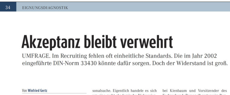 Bild: Blog | People & Projects e.K. Blog-Artikel: Eignungsdiagnostik - Akzeptanz bleibt verwehrt